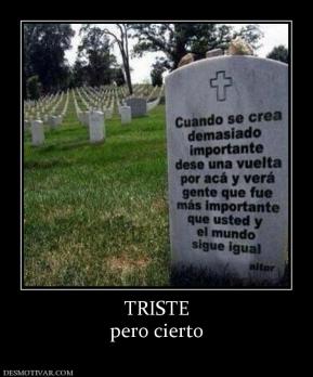 TRISTE pero cierto