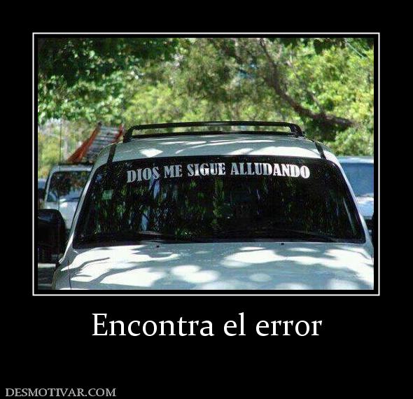Encontra el error