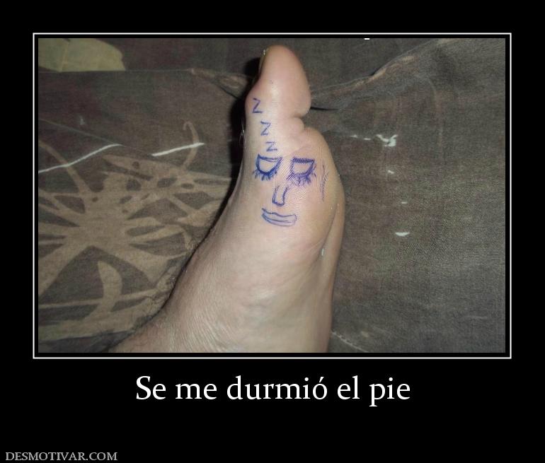 Se me durmió el pie