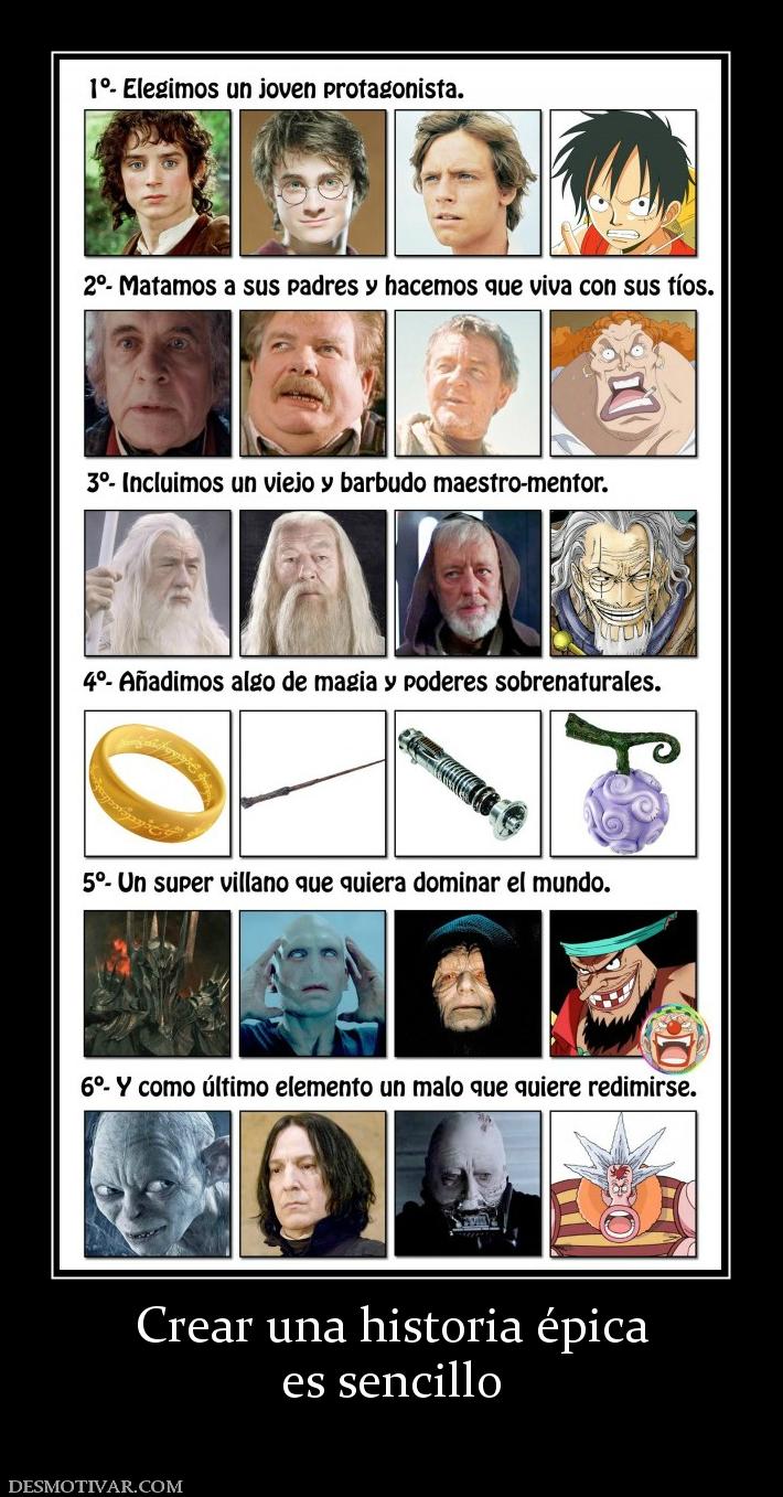 Crear una historia épica es sencillo