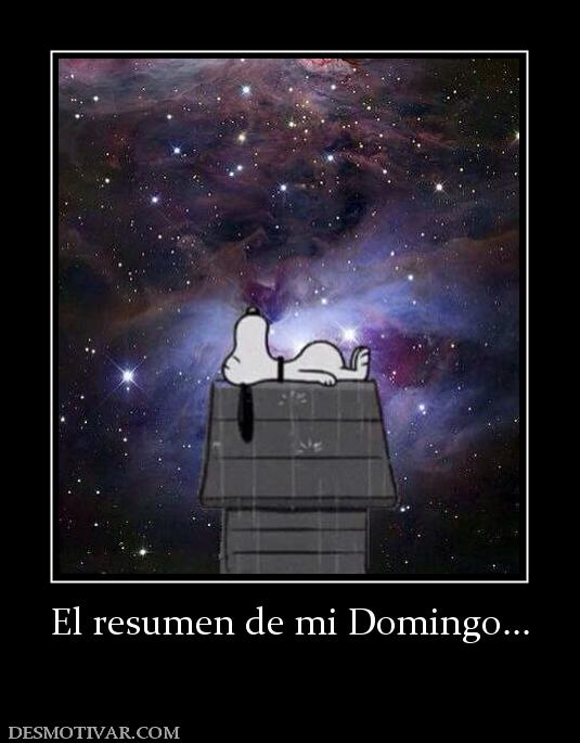 El resumen de mi Domingo...
