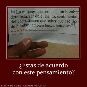 ¿Estas de acuerdo con este pensamiento?