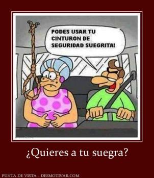 ¿Quieres a tu suegra?