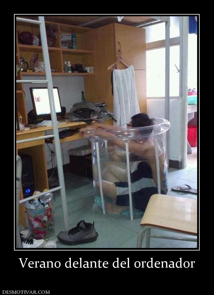 Verano delante del ordenador