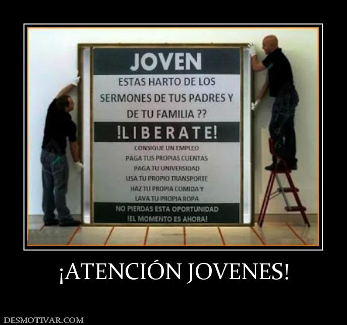¡ATENCIÓN JOVENES!