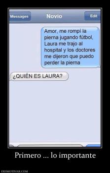 Primero ... lo importante