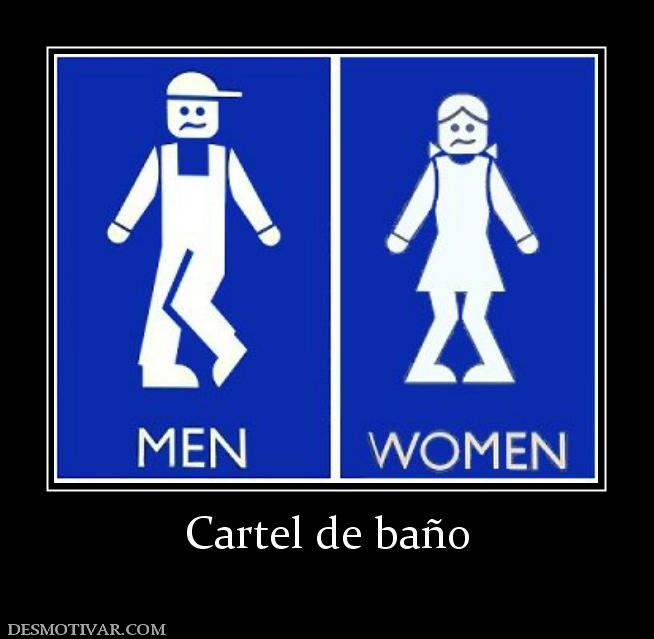 Cartel de baño
