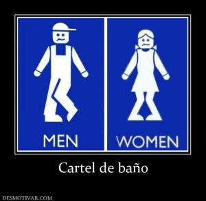Cartel de baño