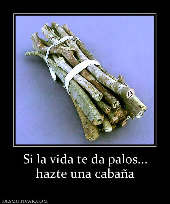 Si la vida te da palos... hazte una cabaña