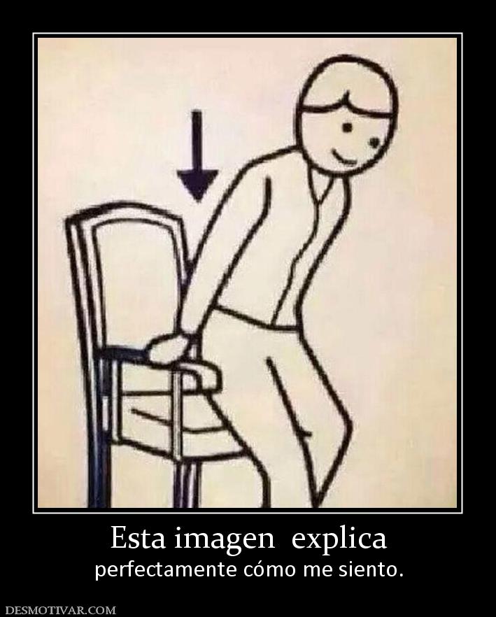 Esta imagen  explica perfectamente cómo me siento.