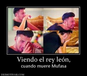 Viendo el rey león, cuando muere Mufasa