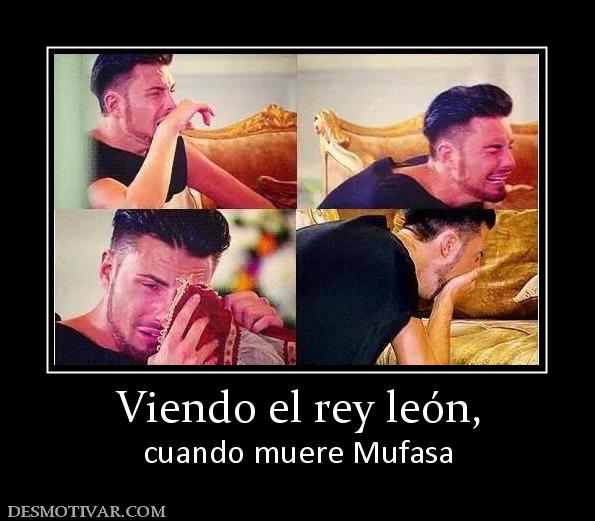 Viendo el rey león, cuando muere Mufasa