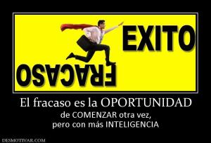 El fracaso es la OPORTUNIDAD de COMENZAR otra vez, pero con más INTELIGENCIA