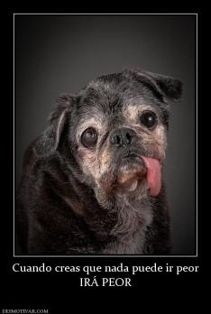 Cuando creas que nada puede ir peor IRÁ PEOR