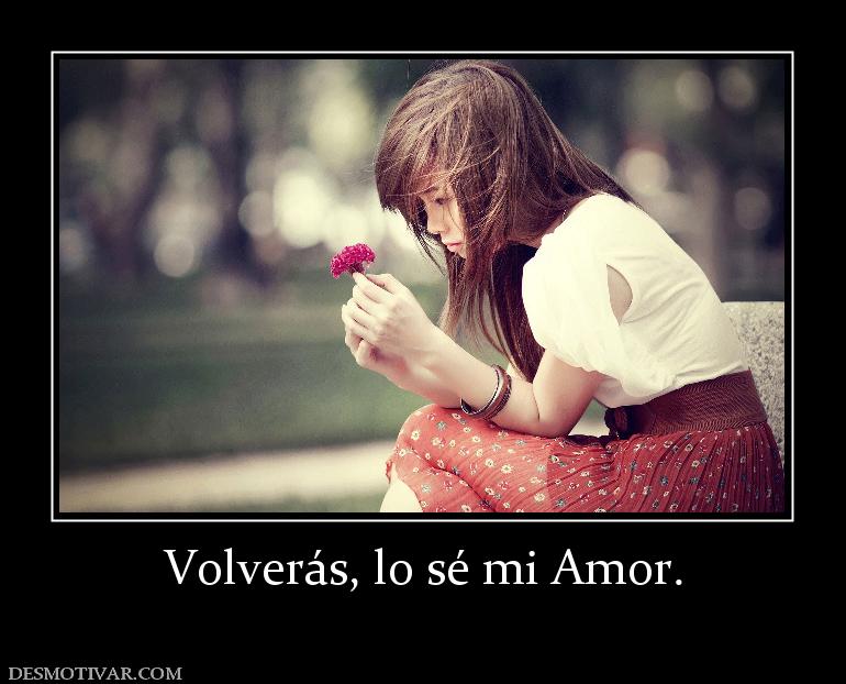Volverás, lo sé mi Amor.