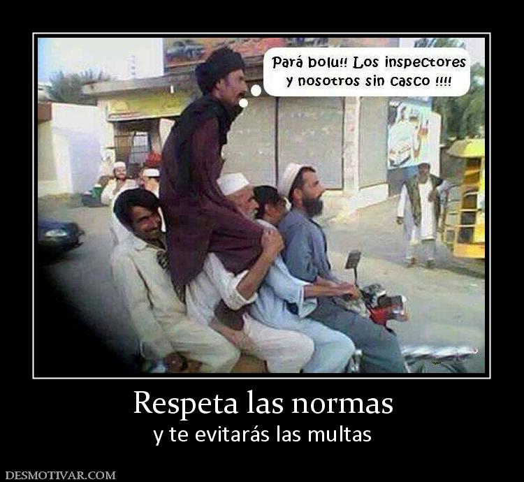Respeta las normas y te evitarás las multas