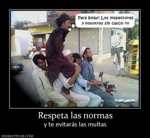 Respeta las normas y te evitarás las multas