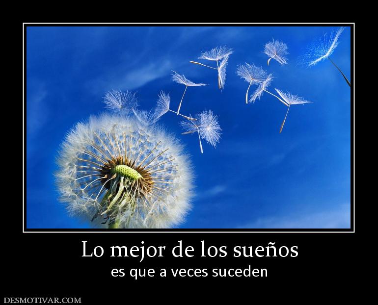 Lo mejor de los sueños es que a veces suceden