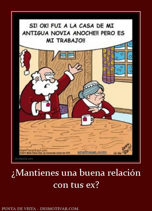 ¿Mantienes una buena relación con tus ex?