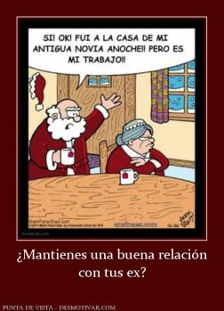 ¿Mantienes una buena relación con tus ex?