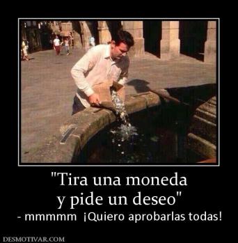 y pide un deseo - mmmmm  ¡Quiero aprobarlas todas!