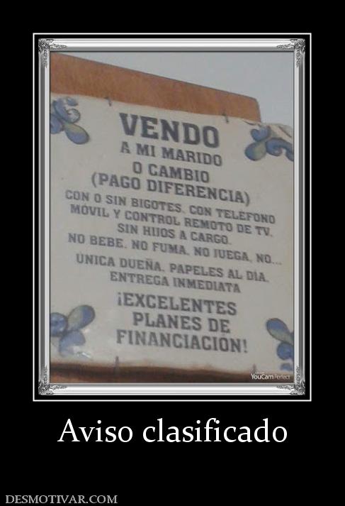Aviso clasificado