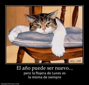 El año puede ser nuevo... pero la flojera de Lunes es la misma de siempre