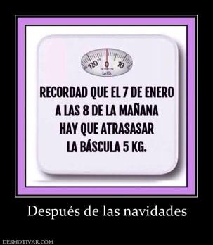 Después de las navidades