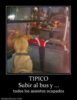 TIPICO Subir al bus y ... todos los asientos ocupados