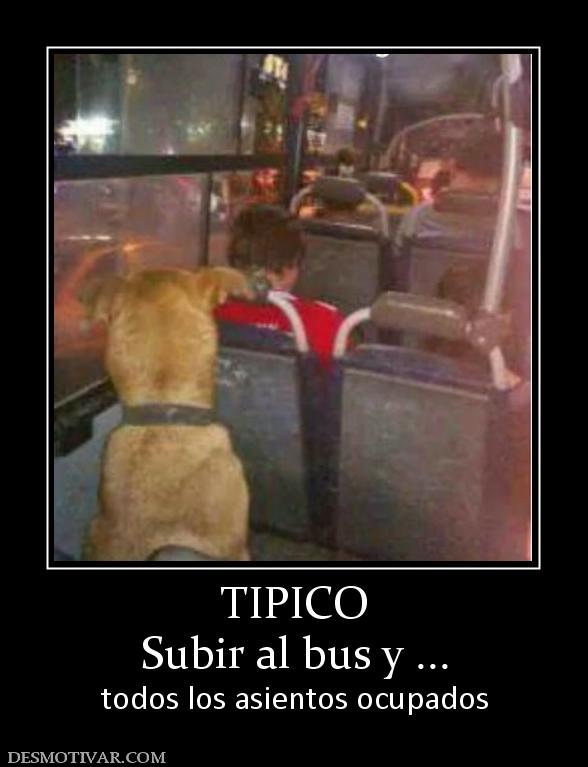 TIPICO Subir al bus y ... todos los asientos ocupados