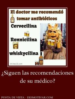 ¿Siguen las recomendaciones de su médico?