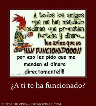 ¿A ti te ha funcionado?