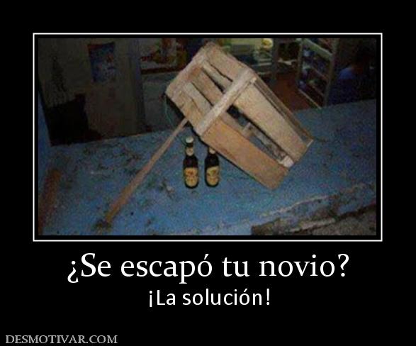 ¿Se escapó tu novio? ¡La solución!