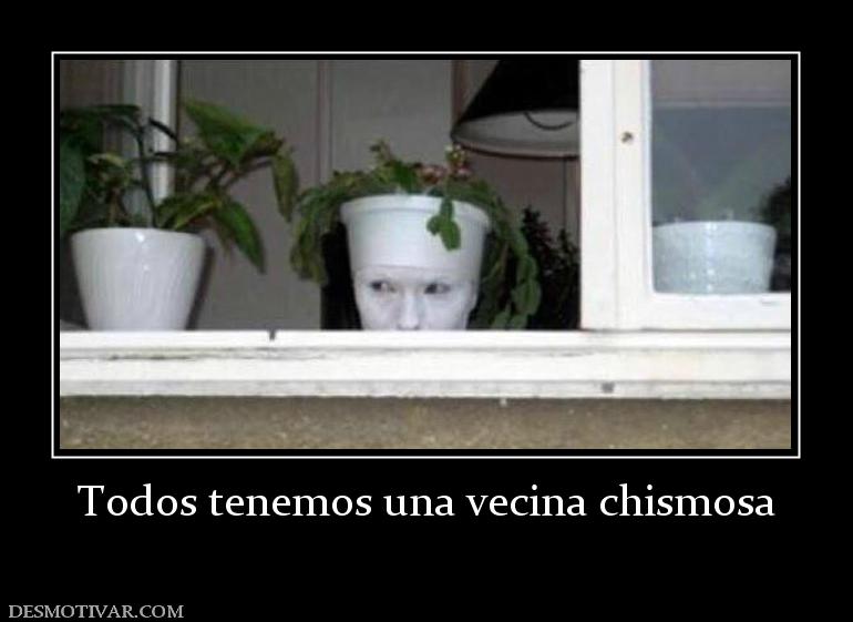 Todos tenemos una vecina chismosa