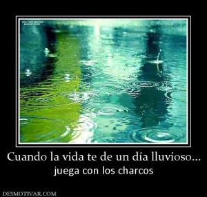 Cuando la vida te de un día lluvioso.. juega con los charcos