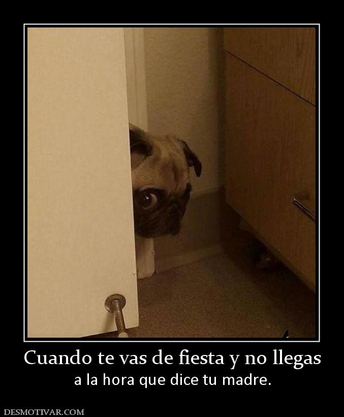 Cuando te vas de fiesta y no llegas a la hora que dice tu madre.