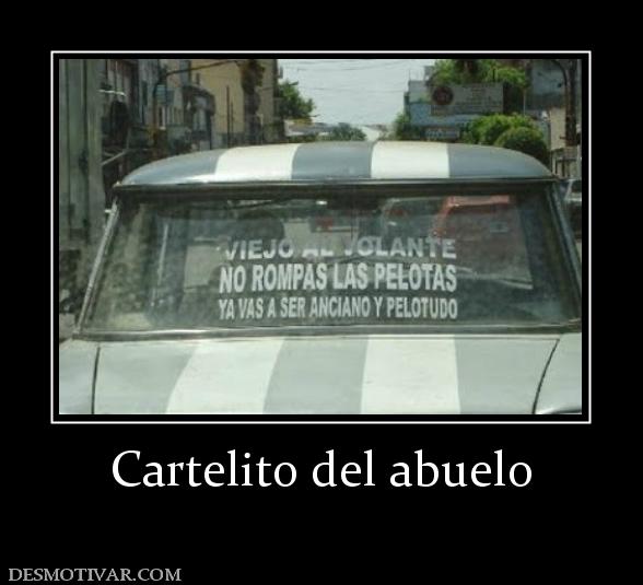 Cartelito del abuelo