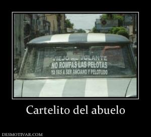 Cartelito del abuelo