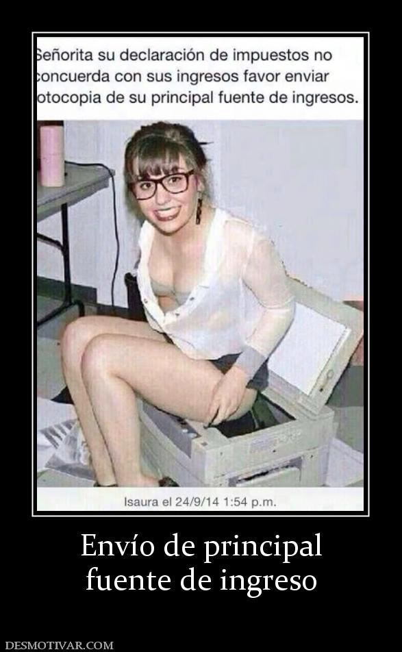 Envío de principal fuente de ingreso