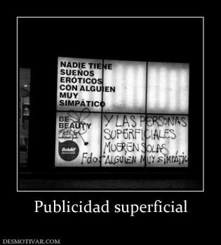 Publicidad superficial