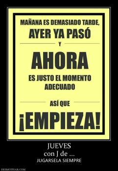 JUEVES con J de ... JUGARSELA SIEMPRE