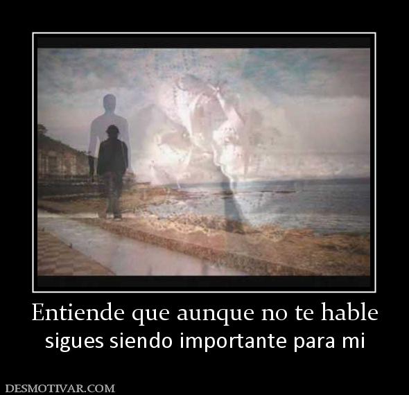 Entiende que aunque no te hable sigues siendo importante para mi