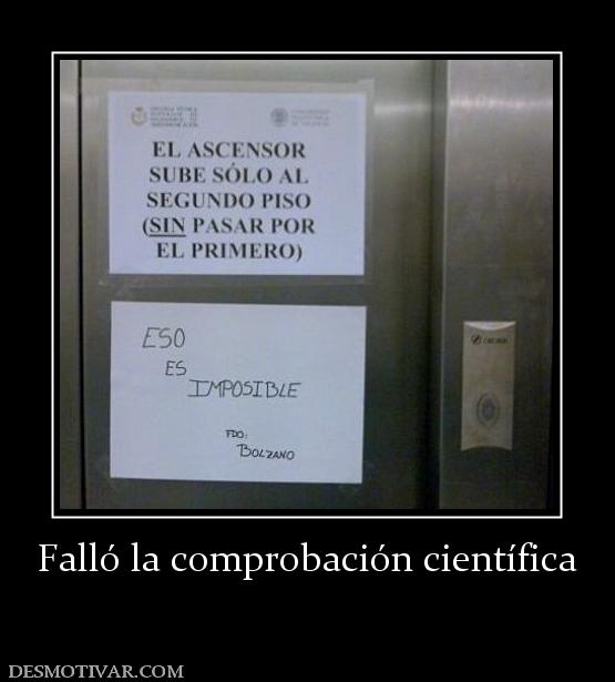 Falló la comprobación científica
