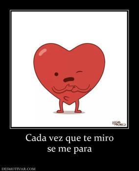 Cada vez que te miro se me para