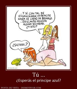 Tú ... ¿Esperás el principe azul?