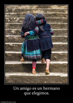 Un amigo es un hermano que elegimos.