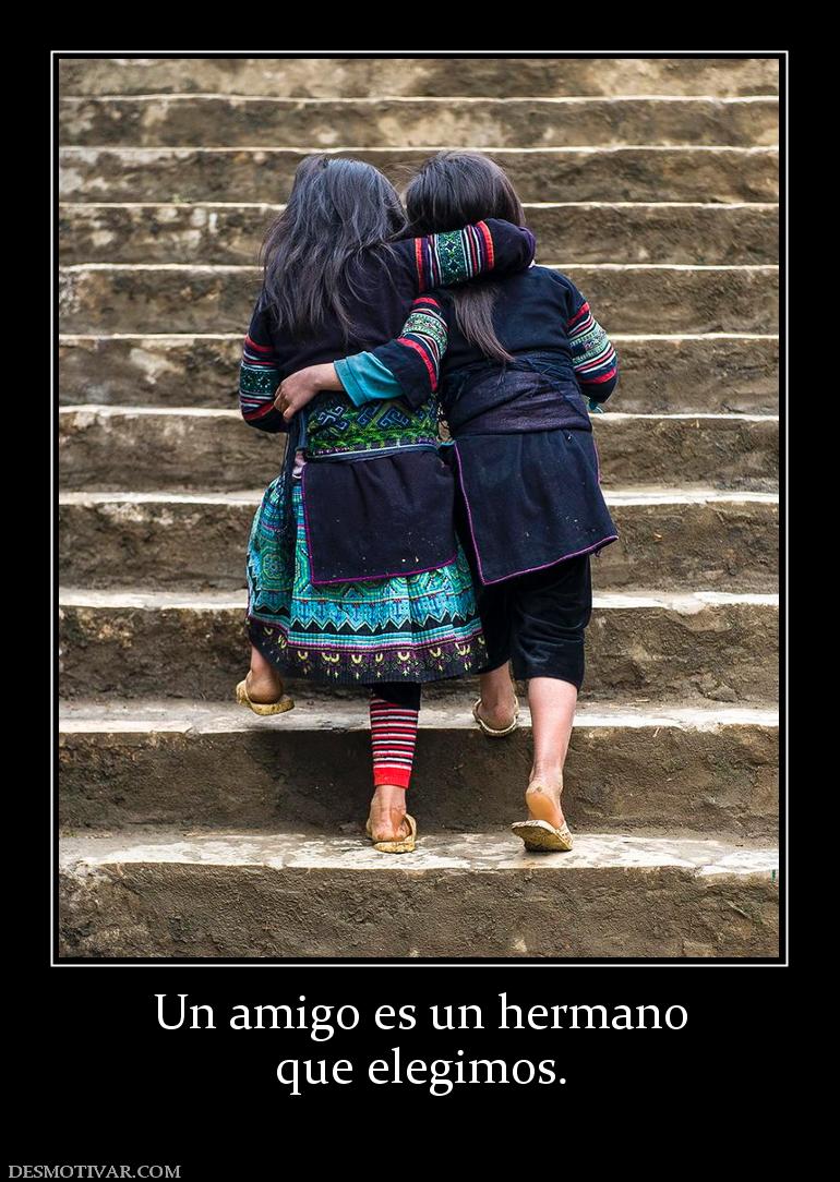 Un amigo es un hermano que elegimos.