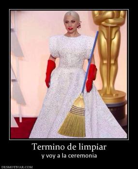 Termino de limpiar y voy a la ceremonia