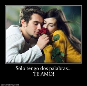 Sólo tengo dos palabras... TE AMO!