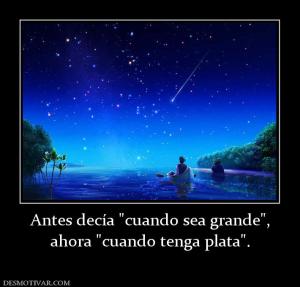 Antes decía  ahora